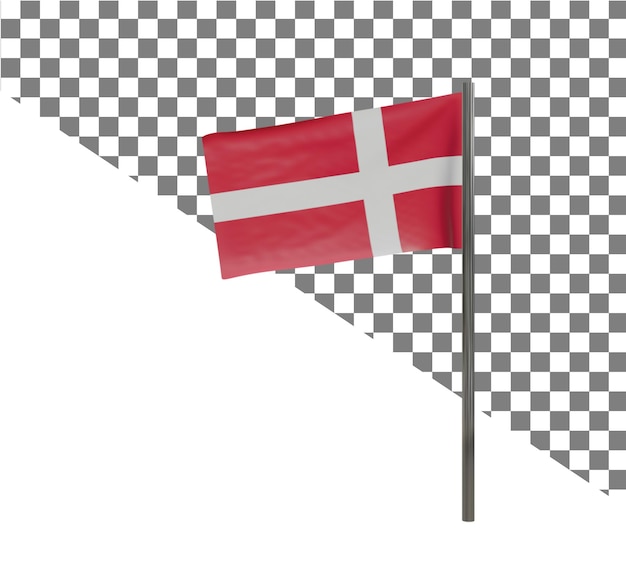 PSD a flag that is red and white in color