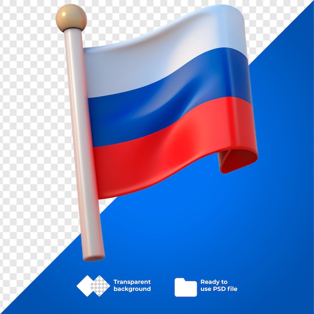 a flag with a blue background and a red and white arrow pointing to the left