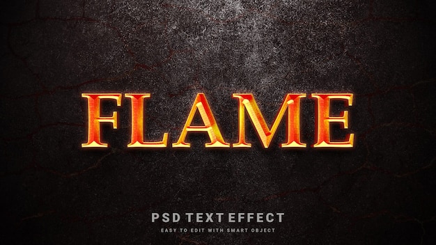 flame text effect