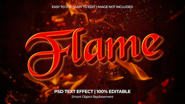 PSD flame text effect