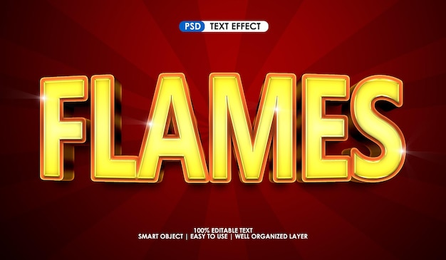 Flames premium text style effect