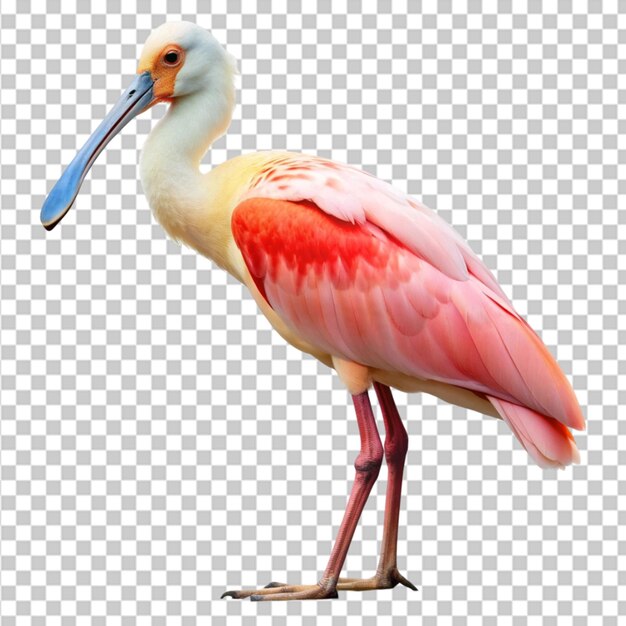 flamingo animal bird spoonbill on white background