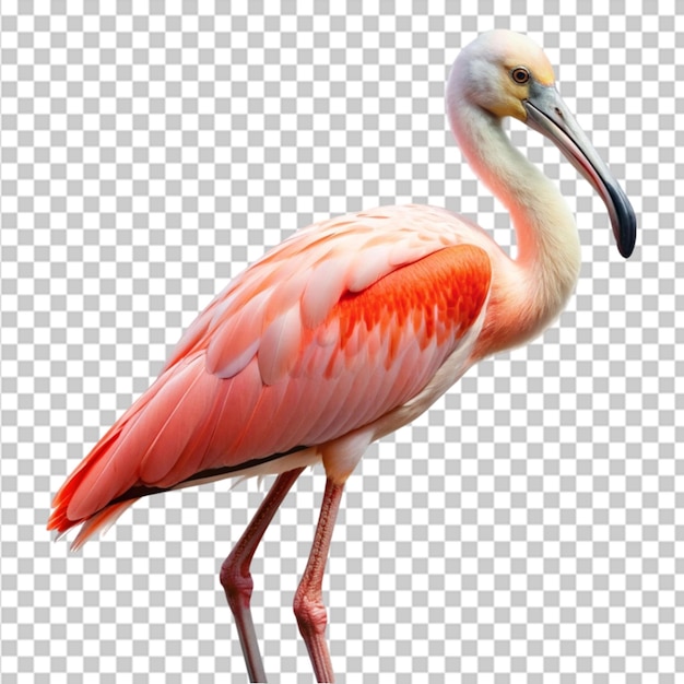 flamingo animal bird spoonbill on white background