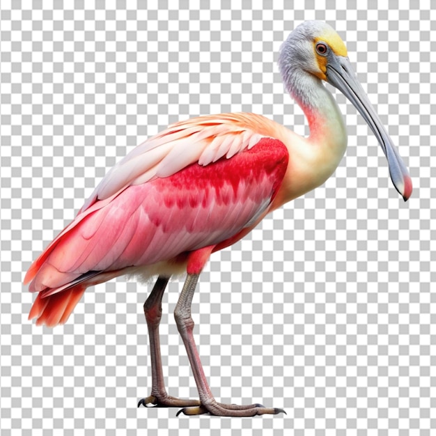 flamingo animal bird spoonbill on white background