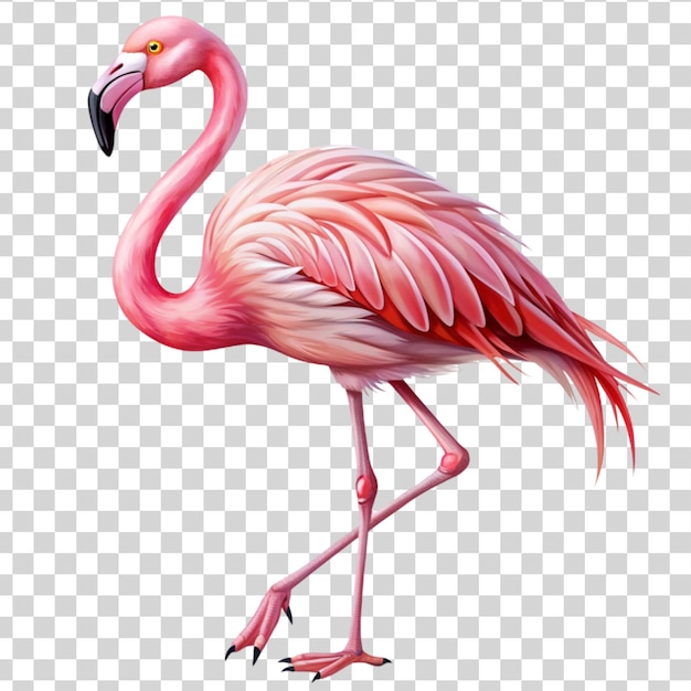 Flamingo pink isolated on Transparent background