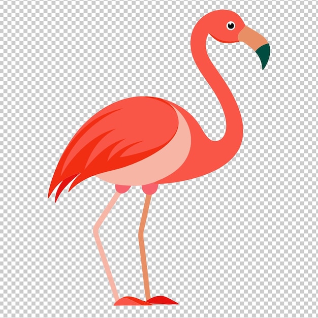 PSD flamingo vector on transparent background