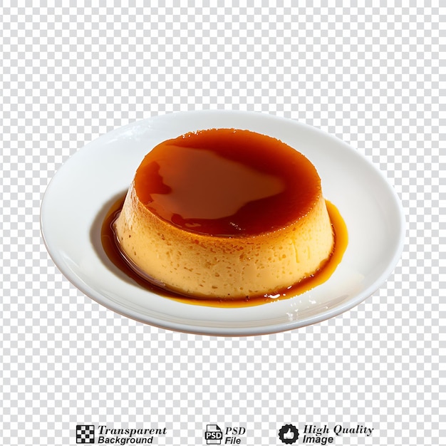 Flan de leche isolated on transparent background