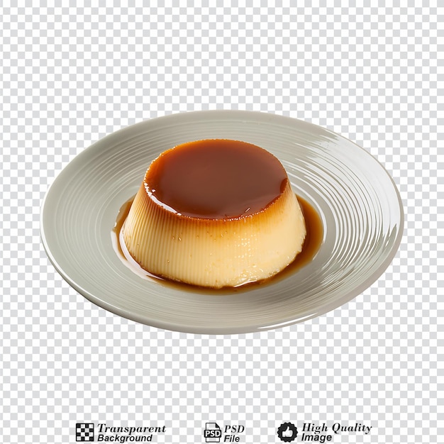 Flan de leche isolated on transparent background