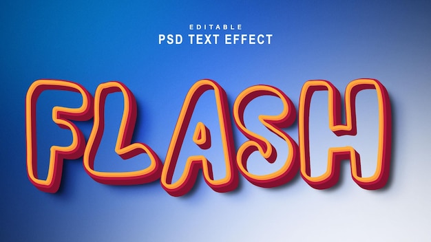 PSD flash 3d style psd text effect