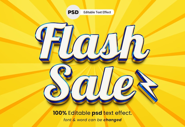 Flash Sale 3d editable premium text effect