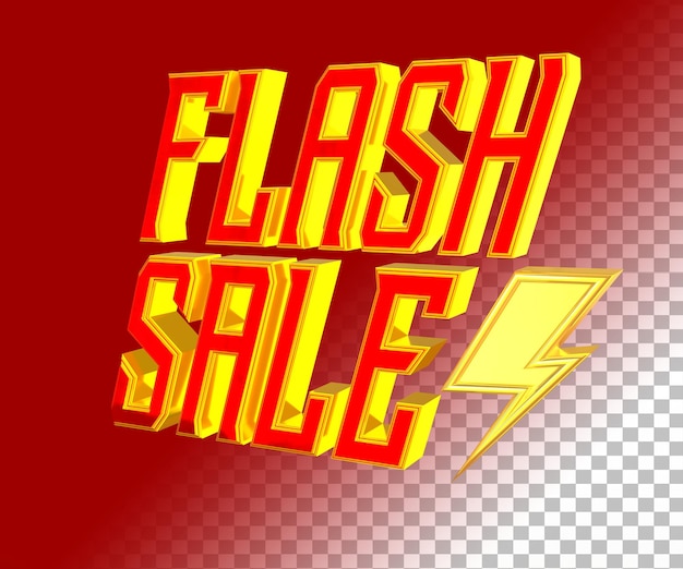 Flash sale 3d text