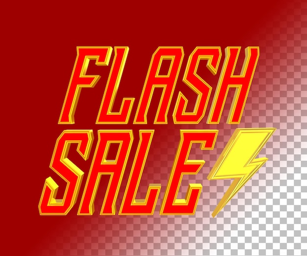 Flash sale 3d text