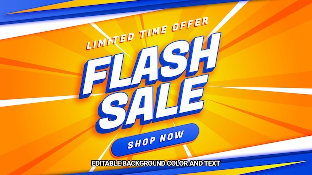 Flash sale discount banner template promotion