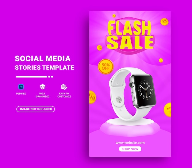 flash sale instagram stories template