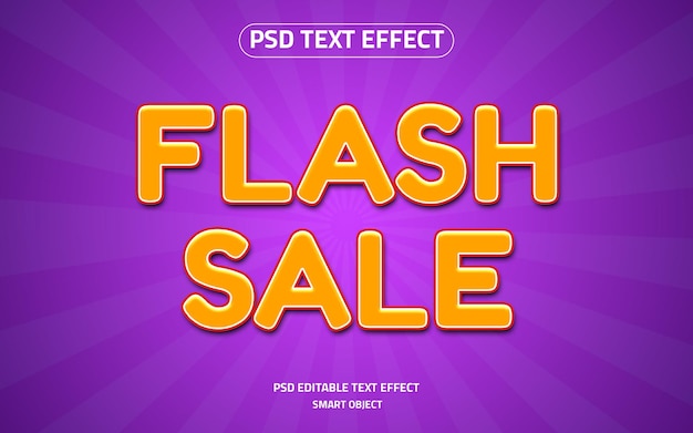 Flash sale logo text style effect mockup