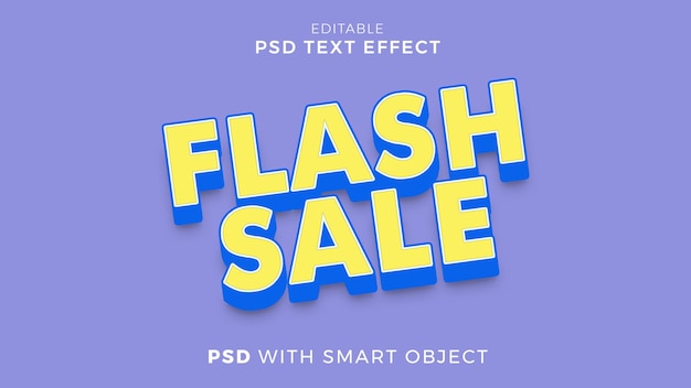 Flash sale text effect editable template