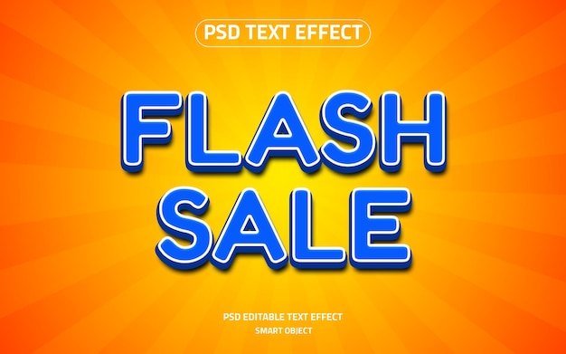 Flash sale text style effect logo mockup