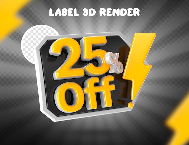 PSD flash sale upto 25 percent off 3d render