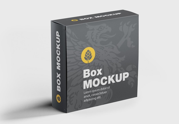 Flat Cardboard Box Mockup