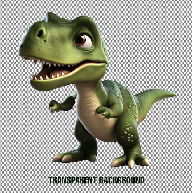 Flat CartoonStyle Tyrannosaurus Dinosaur PSD Transparent