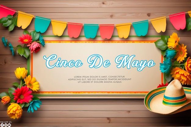 Flat Cinco De Mayo poster template