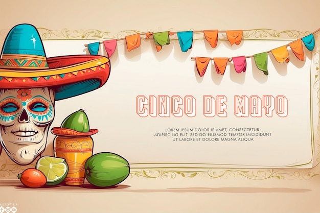 Flat Cinco De Mayo poster template