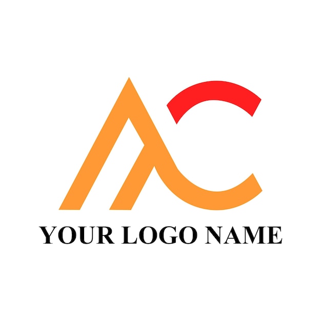 PSD flat design ac logo design