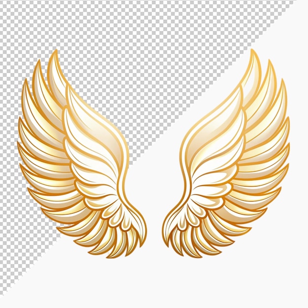 PSD flat design angel wings silhouette