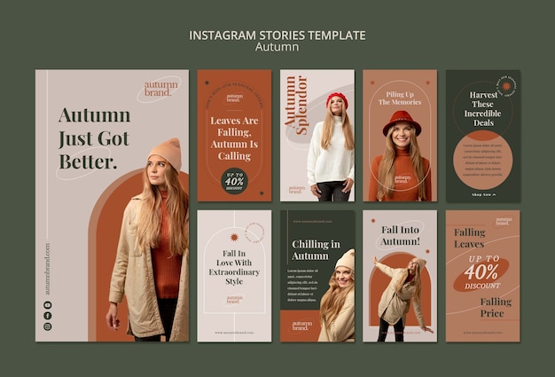 PSD flat design autumn sale template