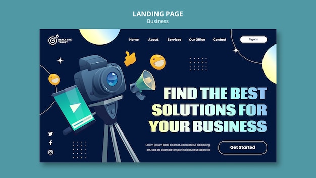 Flat design business template