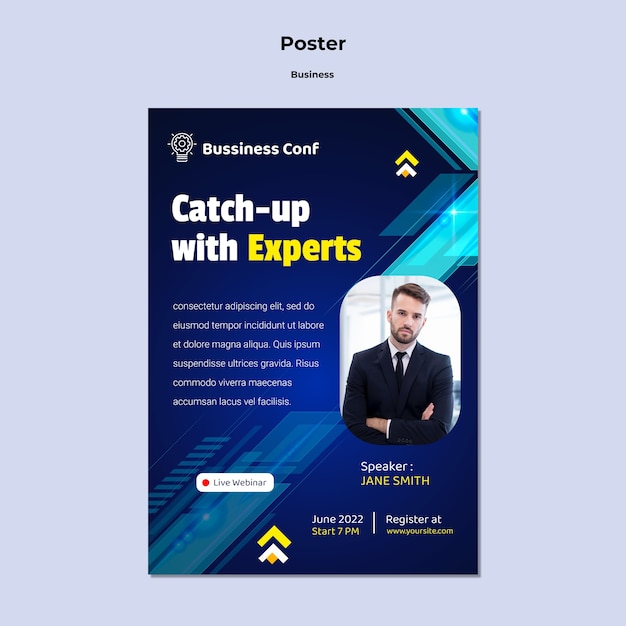 Flat design business template