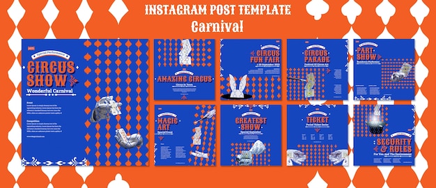 Flat design carnival template