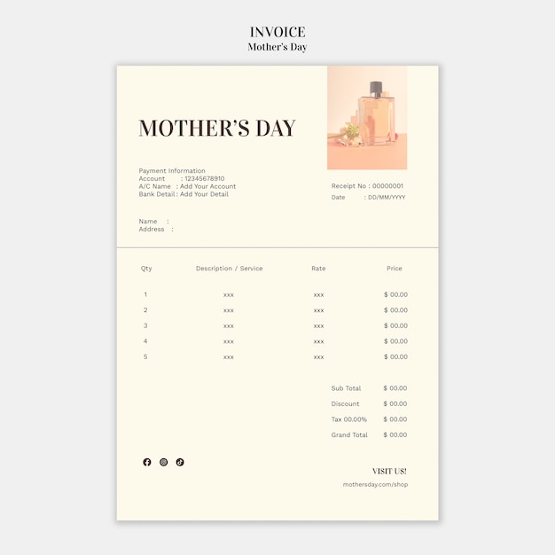 Flat design mother's day  template