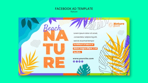 Flat design nature template