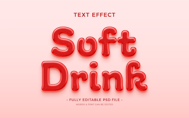 Flat design  soft drink effect template