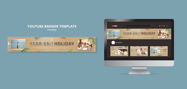 Flat design travel template