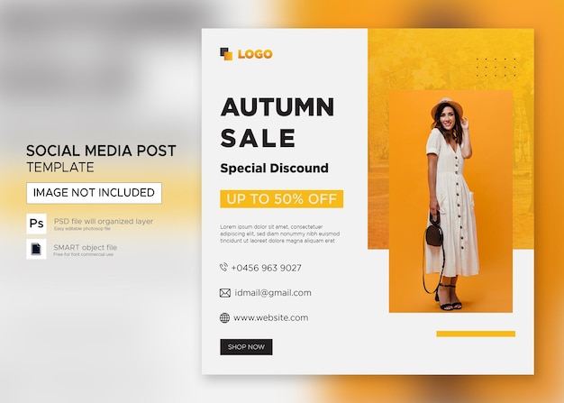 Flat instagram flyer for clothes sale post template Premium PSD