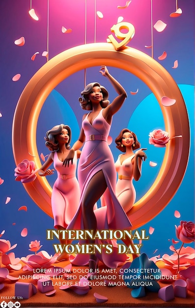 Flat International Womens Day Background