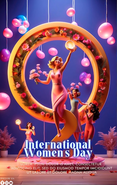 Flat International Womens Day Background