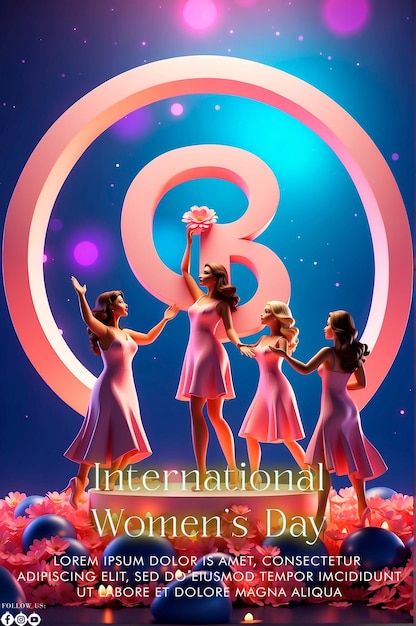 Flat International Womens Day Background