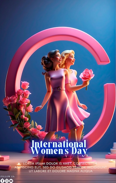 Flat International Womens Day Background