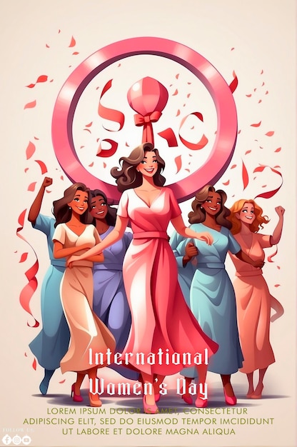 Flat International Womens Day Background