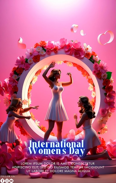 Flat International Womens Day Background