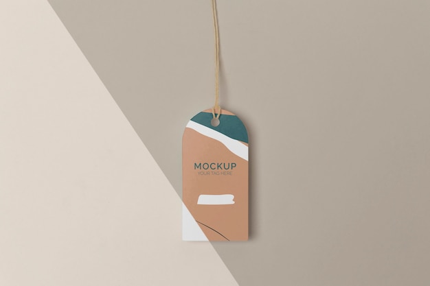 Flat lay product tag mock-up