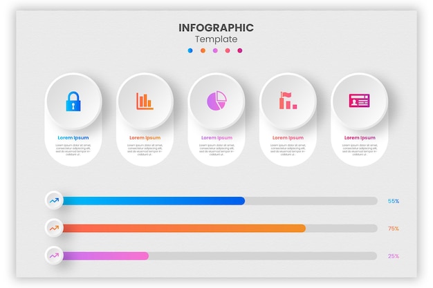 flat modern infographic design template