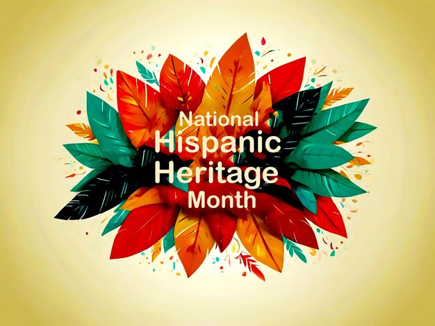 PSD flat national hispanic heritage month background