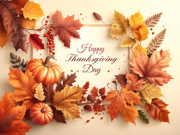 Flat thanksgiving background template