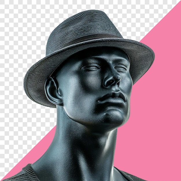 PSD flat top male mannequin transparent background isolated image generative ai