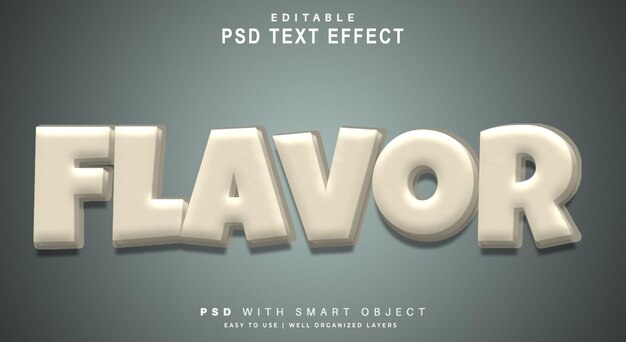 Flavor Text effect. editable text smart object