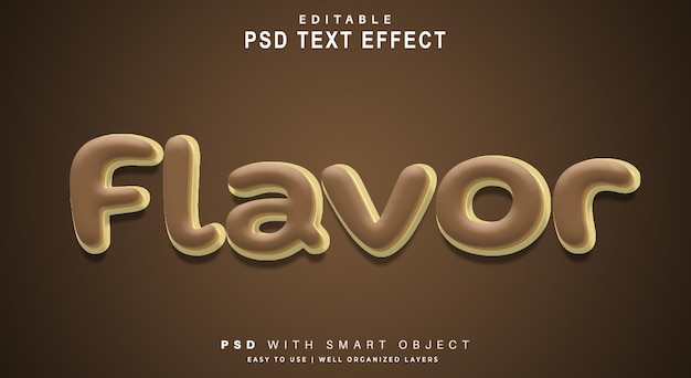 Flavor Text effect. editable text smart object